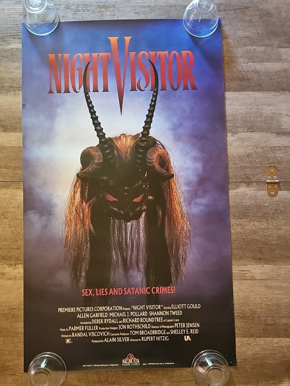 Vintage 1989 Night Visitor Movie Poster - Original MGM/UA Promo